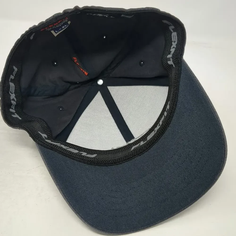 O'Neill Baseball Cap Gray Size XL Flexfit Embroidered Logo Surf Wave Hat